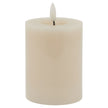 Luxe Collection Melt Effect 3x4 Taupe LED Wax Candle