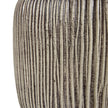 Ochre Carved Textured Table Lamp With Linen Shade