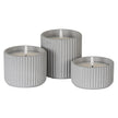 Luxe Collection Natural Glow Chalk Ribbed Small Led Candle