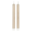 Luxe Collection Natural Glow Taupe Ribbed Taper Candles