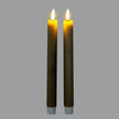 Luxe Collection Natural Glow Sage Ribbed Taper Candles