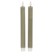 Luxe Collection Natural Glow Sage Ribbed Taper Candles