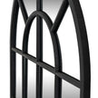 SPRING SALE! Black Wood Arched Window Mirror