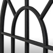 SPRING SALE! Black Wood Arched Window Mirror