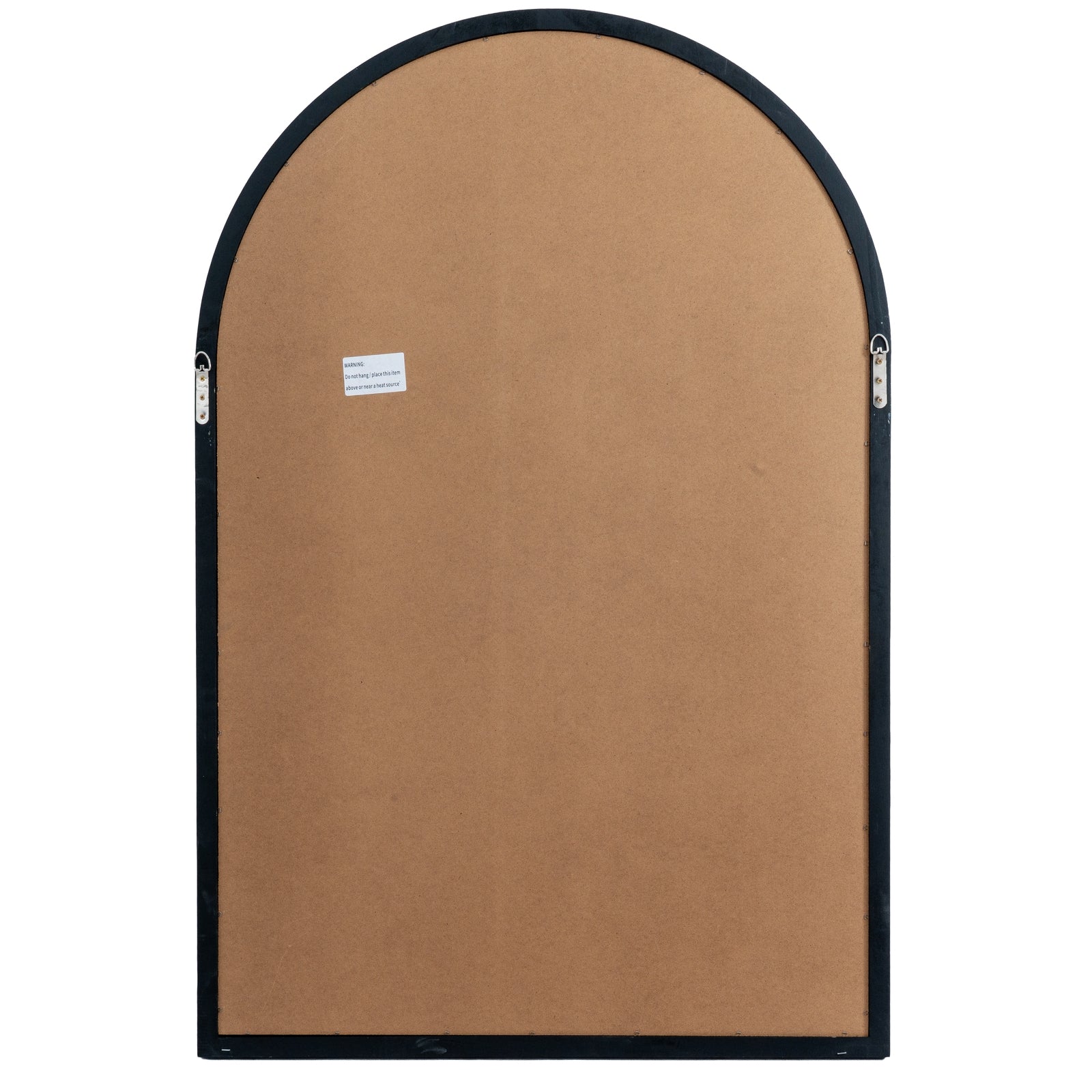 SPRING SALE! Black Wood Arched Window Mirror