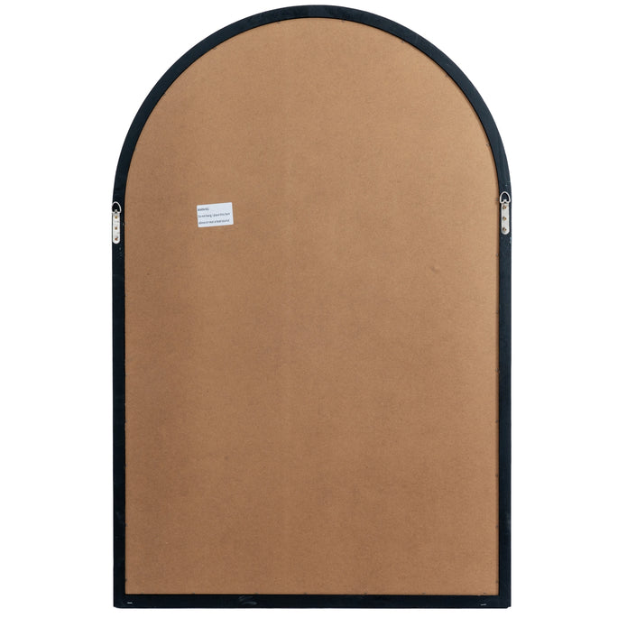 SPRING SALE! Black Wood Arched Window Mirror