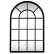 SPRING SALE! Black Wood Arched Window Mirror