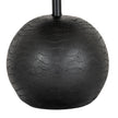Black Cannon Table Lamp With Hessian Shade