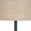Black Cannon Table Lamp With Hessian Shade