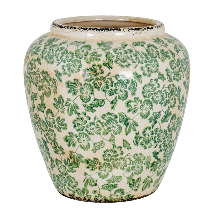 Large Green Clover Olpe Vase
