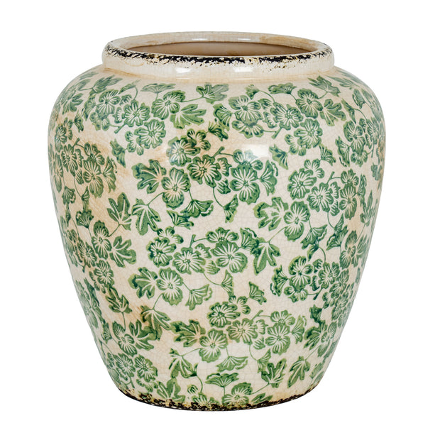 Large Green Clover Olpe Vase