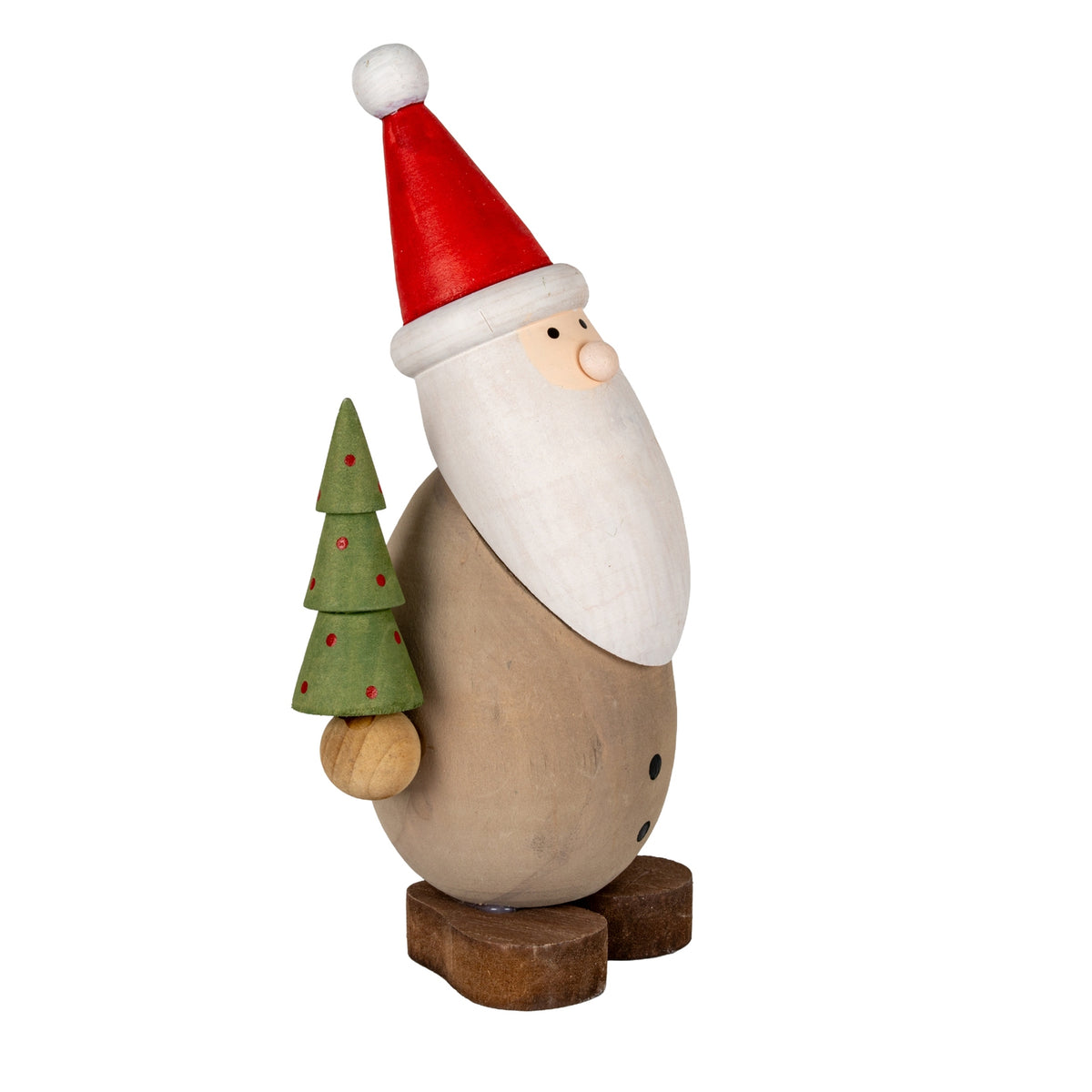 Wooden Santa with Tree